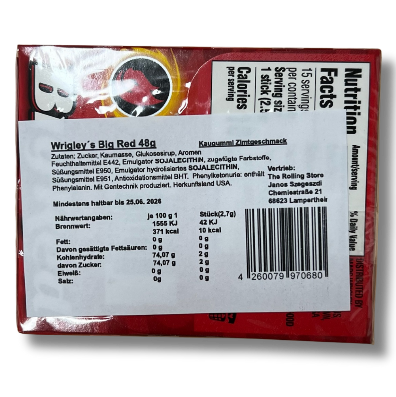 Wrigley's Kaugummi BigRed