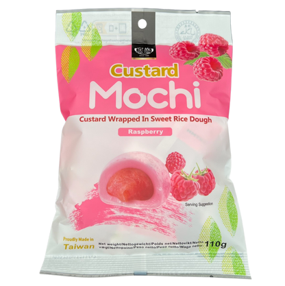 Custard Mochi Raspberry