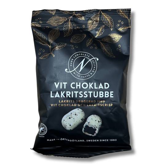 Narr Lakritsstubbe weiße Schokolade